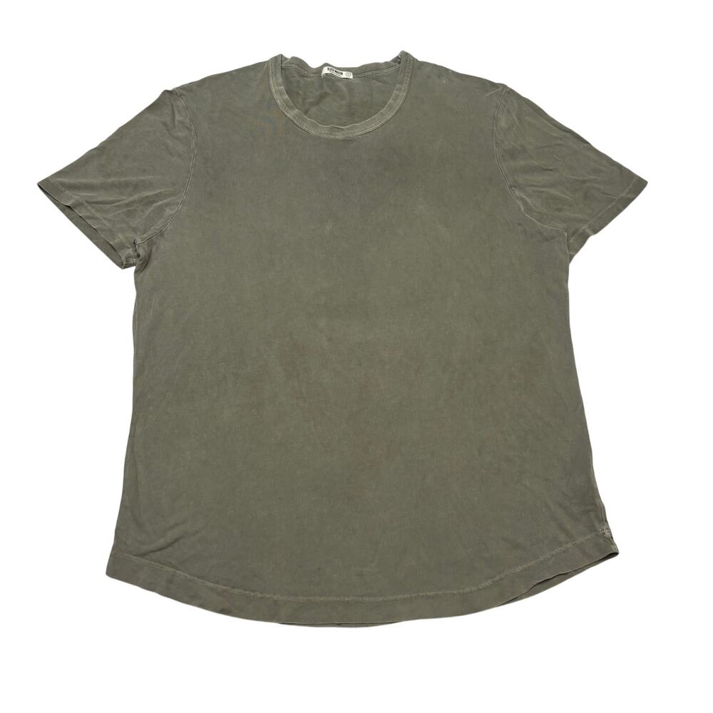 Buck Mason Curved Hem Slub Cotton Short Sleeve T Shirt Men's L Quiet Luxury